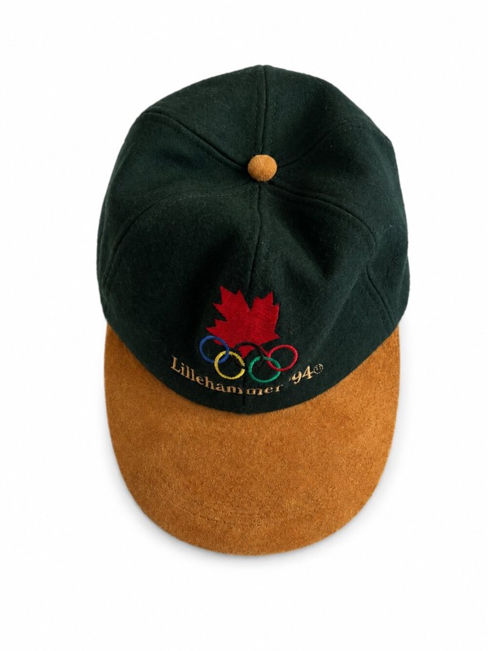 Vintage Team Canada Lillehammer '94 Winter Olympics Wool Suede Snapback Hat Cap